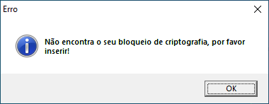 ATUALIZAÇÃO - Correção para o erro: Não encontra seu bloqueio de criptografia.